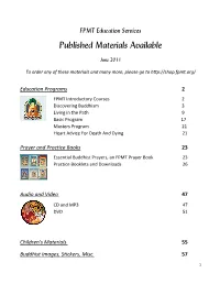 Published Materials Available