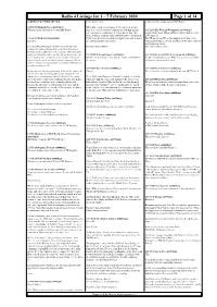 Radio 4 Listings for 1 – 7 February 2020 Page 1 of 14 SATURDAY 01 FEBRUARY 2020 in the Digital Realm