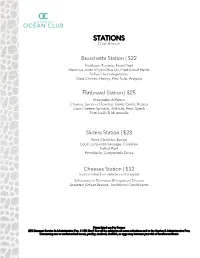 Social Event Menus