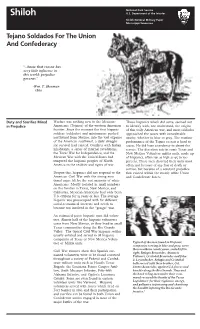 Tejano Soldados for the Union and Confederacy