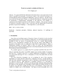 Transverse Geometry and Physical Observers
