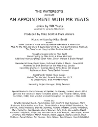 An Appointment with Mr Yeats