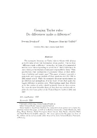 Gauging Taylor Rules: Do Differences Make a Difference?