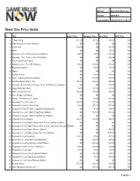 Xbox One Price Guide