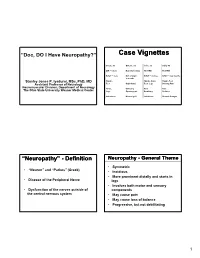 Case Vignettes