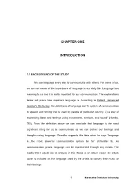 Chapter One Introduction