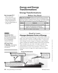 Energy and Energy Transformations Transformations Energy