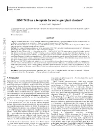 NGC 7419 As a Template for Red Supergiant Clusters