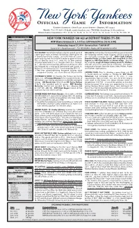 Official Game Information