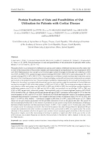 Protein Fractions of Oats and Possibilities of Oat Utilisation for Patients with Coeliac Disease