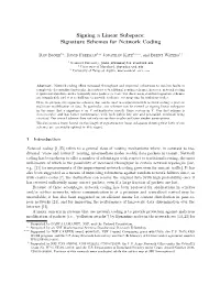 Signing a Linear Subspace: Signature Schemes for Network Coding