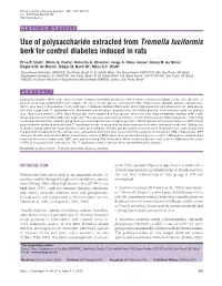 Use of Polysaccharide Extracted from Tremella Fuciformis Berk for Control Diabetes Induced in Rats