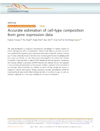 Accurate Estimation of Cell-Type Composition from Gene Expression Data