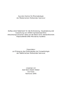 Aus Dem Institut Für Pharmakologie Der Medizinischen Hochschule Hannover
