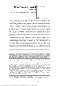Confronting Soviet Power Confronting Soviet Paul C