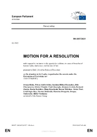 En En Motion for a Resolution