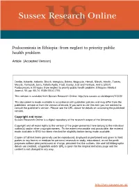 Podoconiosis in Ethiopia: from Neglect to Priority Public Health Problem