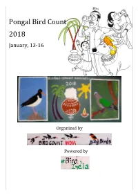 Pongal Bird Count 2018 January, 13-16