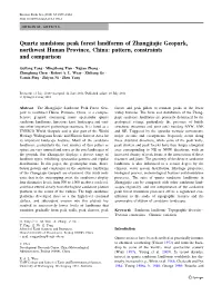 Quartz Sandstone Peak Forest Landforms of Zhangjiajie Geopark, Northwest Hunan Province, China: Pattern, Constraints and Comparison