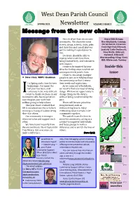 SPRING 2021 Newsletter VOLUME 3 ISSUE 5 Springmessage 2021 from the New Chairmanvolume 3 ISSUE5