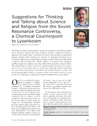 Suggestions for Thinking and Talking About Science and Religion from the Soviet Stephen M