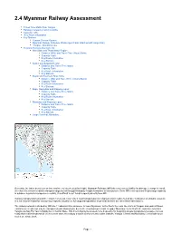 2.4 Myanmar Railway Assessment