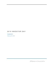 2019 Investor Day Transcript