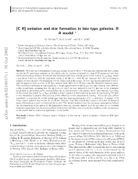 [C II] Emission and Star Formation in Late-Type Galaxies. II a Model