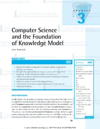 Computer Science and the Foundation of Knowledge Model