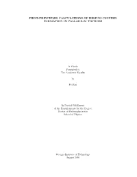 First-Principles Calculations of Helium Cluster Formation in Palladium Tritides