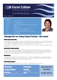 Message from Our Acting Campus Principal - Cleo Lazaris