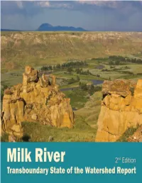 Milk River Transboundary State of the Watershed Report 2Nd Edition