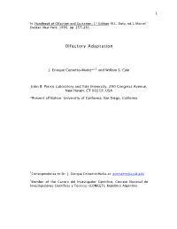 Olfactory Adaptation
