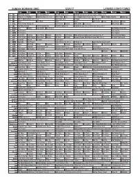 Sunday Morning Grid 12/31/17 Latimes.Com/Tv Times