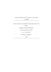 The Impact of the Chinese in Samoa a Thesis Submitted In