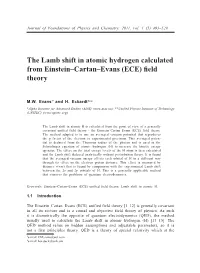 The Lamb Shift in Atomic Hydrogen Calculated from Einstein–Cartan–Evans (ECE) Field Theory