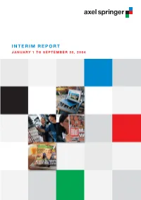Interim Report January 1 to September 30, 2004 Group Key Data