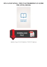 K-Pop Kings : the Unauthorized Fan Guide Pdf, Epub, Ebook