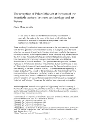 The Reception of Palaeolithic Art at the Turn of the Twentieth Century: Between Archaeology and Art History