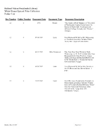 White House Special Files Box 12 Folder 6