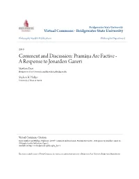 A Response to Jonardon Ganeri Matthew Ad Sti Bridgewater State University, Matthew.Dasti@Bridgew.Edu