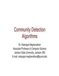 Community Detection Algorithms