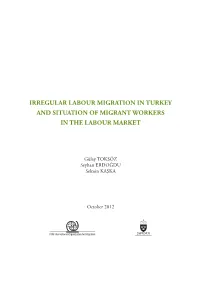 Irregular Labour Migration in Turkey and Situation of Migrant Workers in the Labour Market