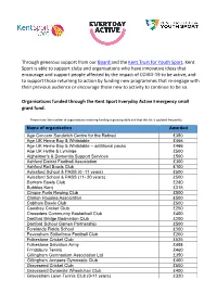 Through Generous Support from Our Board and the Kent Trust for Youth