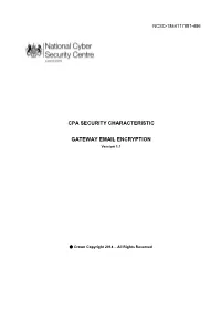 Cpa Security Characteristic Gateway Email Encryption
