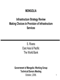 Infrastructure Strategy Review Making Choices in Provision of Infrastructure Services