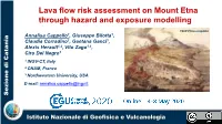 Lava Flow Risk Assessment on Mount Etna Through Hazard and Exposure Modelling