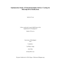 Optimization Study of Polyethyleneimine Surface Coating for Microtip DNA Purification