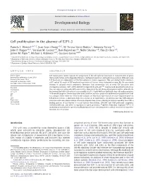 Cell Proliferation in the Absence of E2F1-3