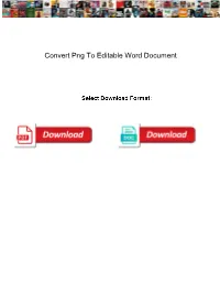 Convert Png to Editable Word Document
